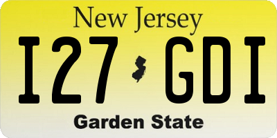 NJ license plate I27GDI