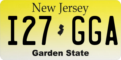 NJ license plate I27GGA