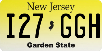 NJ license plate I27GGH