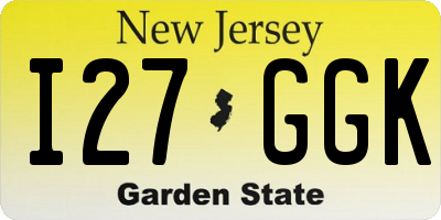 NJ license plate I27GGK