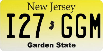 NJ license plate I27GGM