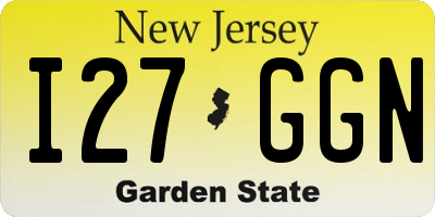 NJ license plate I27GGN