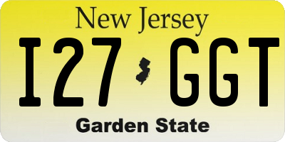 NJ license plate I27GGT