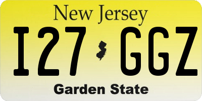 NJ license plate I27GGZ