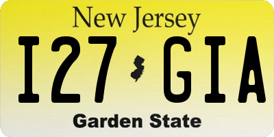 NJ license plate I27GIA