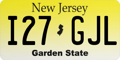 NJ license plate I27GJL