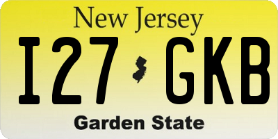 NJ license plate I27GKB