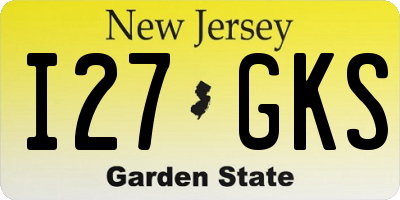 NJ license plate I27GKS