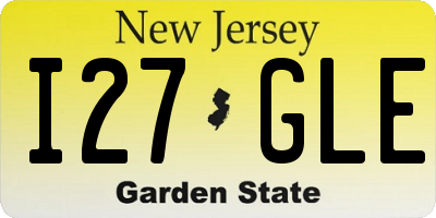 NJ license plate I27GLE