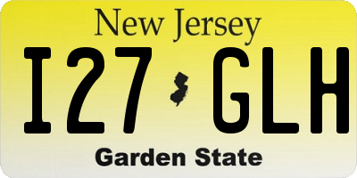 NJ license plate I27GLH