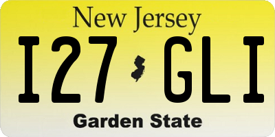 NJ license plate I27GLI