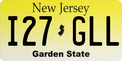 NJ license plate I27GLL