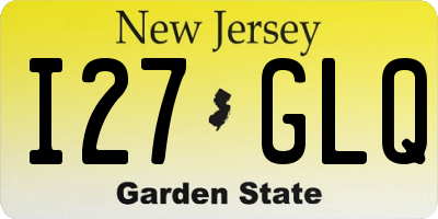 NJ license plate I27GLQ