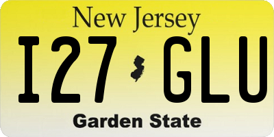 NJ license plate I27GLU