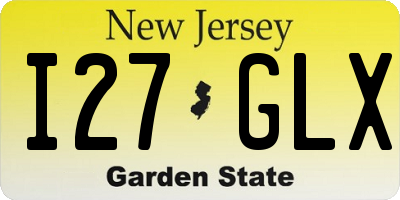 NJ license plate I27GLX