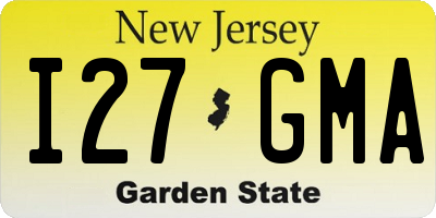 NJ license plate I27GMA