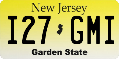 NJ license plate I27GMI