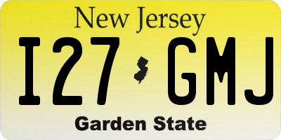 NJ license plate I27GMJ