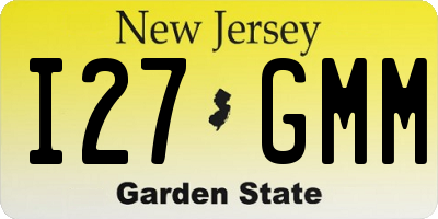 NJ license plate I27GMM