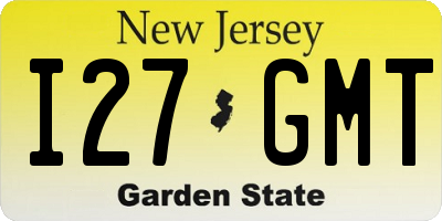 NJ license plate I27GMT