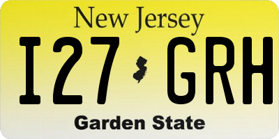 NJ license plate I27GRH