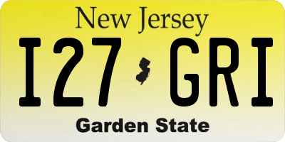 NJ license plate I27GRI