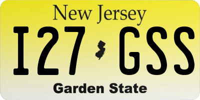 NJ license plate I27GSS