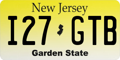 NJ license plate I27GTB