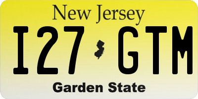 NJ license plate I27GTM