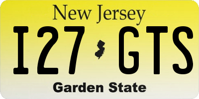 NJ license plate I27GTS