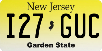 NJ license plate I27GUC