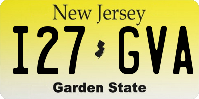 NJ license plate I27GVA