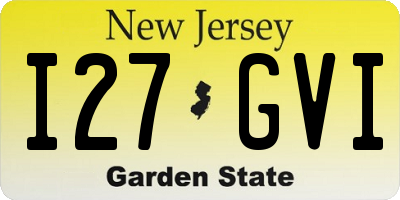 NJ license plate I27GVI