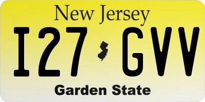 NJ license plate I27GVV