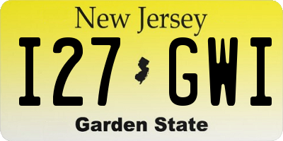 NJ license plate I27GWI