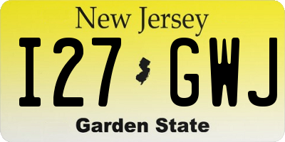 NJ license plate I27GWJ