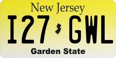 NJ license plate I27GWL