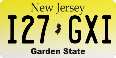 NJ license plate I27GXI