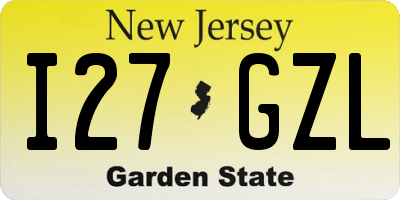 NJ license plate I27GZL