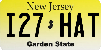 NJ license plate I27HAT