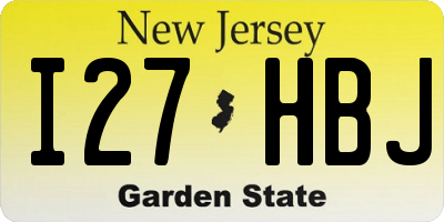 NJ license plate I27HBJ