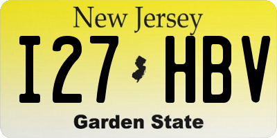 NJ license plate I27HBV