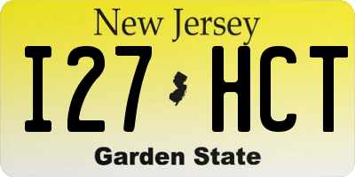 NJ license plate I27HCT