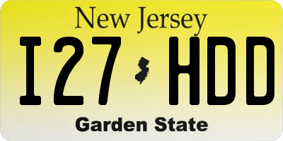 NJ license plate I27HDD