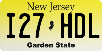 NJ license plate I27HDL