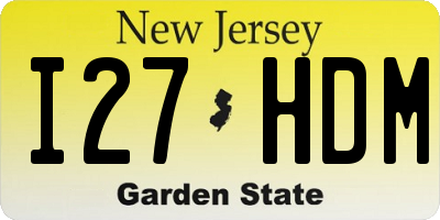 NJ license plate I27HDM