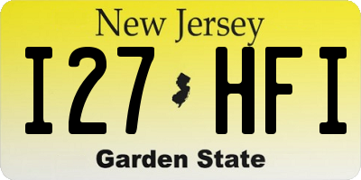 NJ license plate I27HFI
