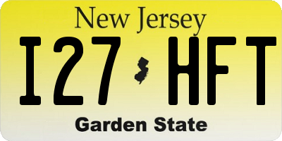 NJ license plate I27HFT