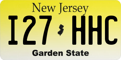 NJ license plate I27HHC