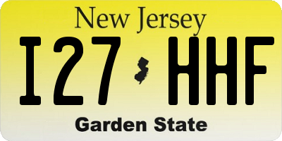 NJ license plate I27HHF